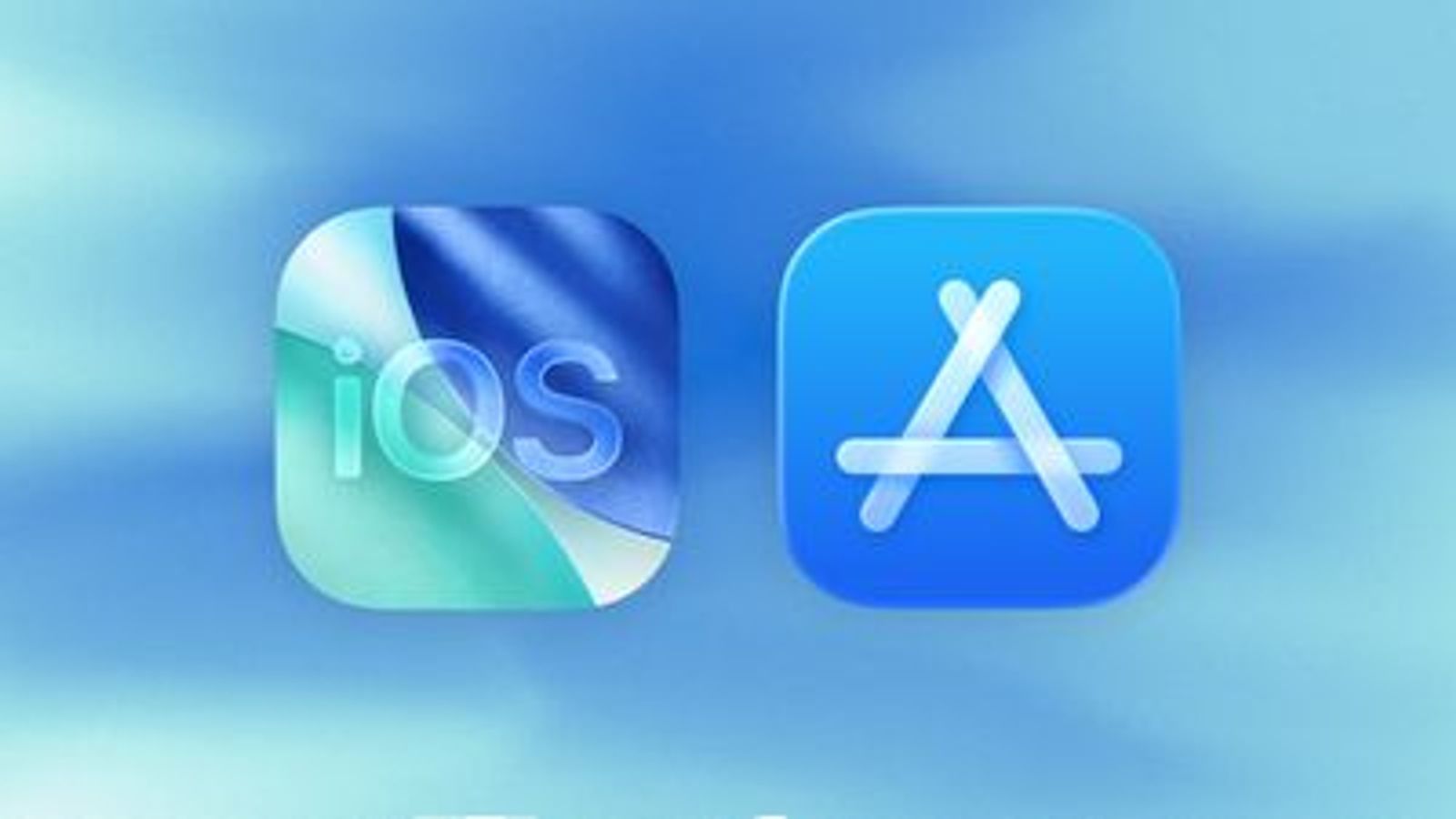 Editorial graphic of iOS and App Store icons