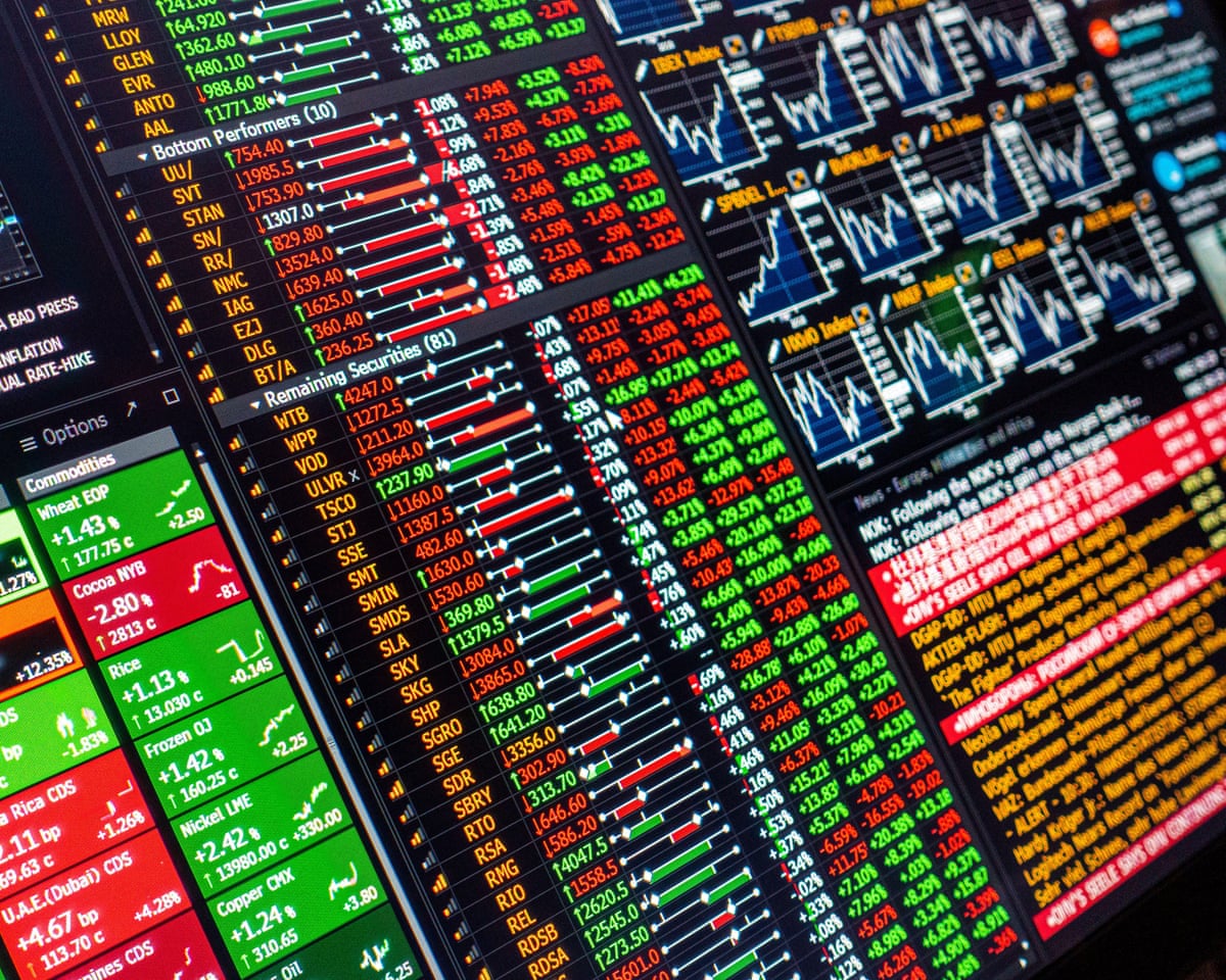Government bond market editorial photograph