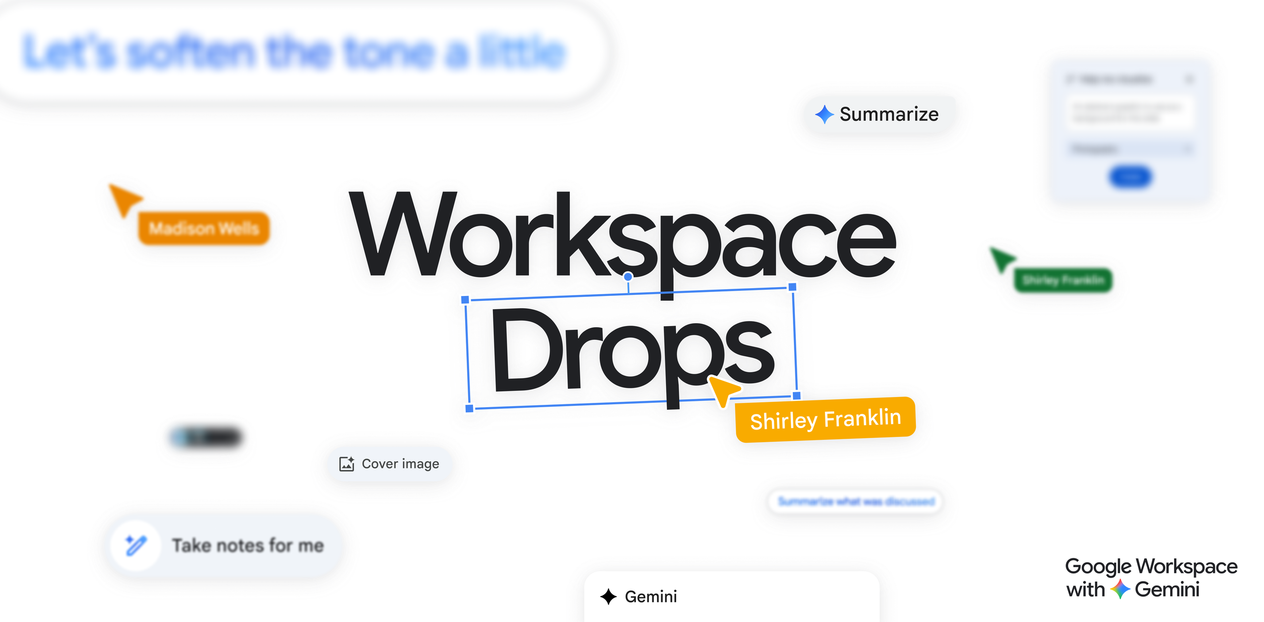 Google Workspace feature drop editorial graphic