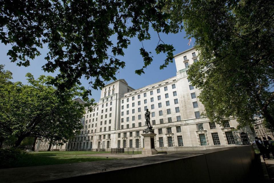 UK Ministry of Defence headquarters building in London