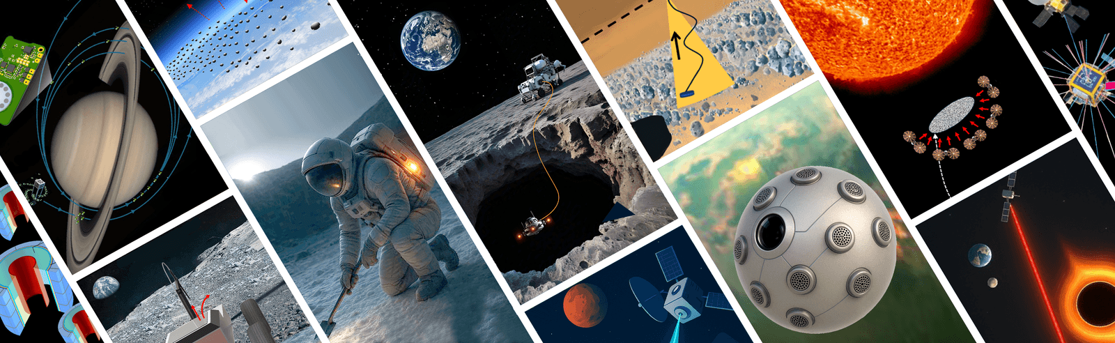 Collage of artist concepts proposed by the 2026 NIAC awardees