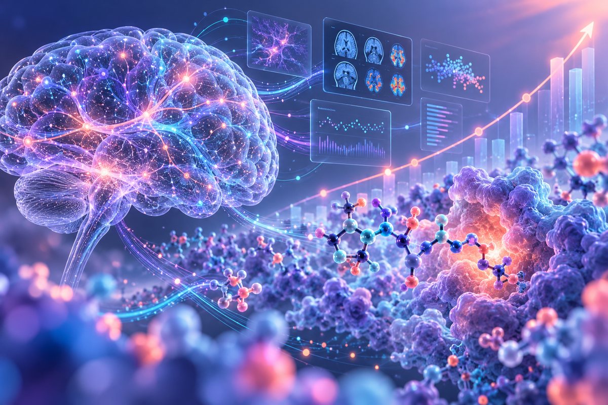 Original conceptual brain and molecular pathways linked by clinical data